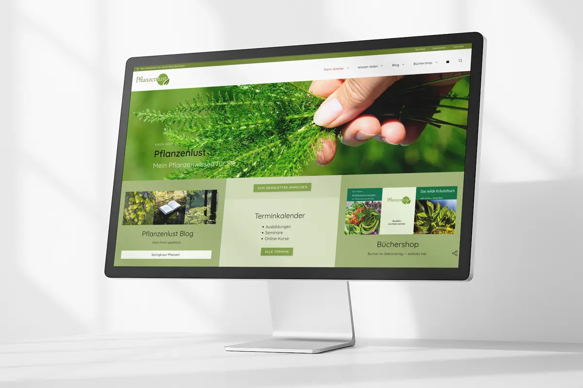 Website Pflanzenlust Blog & Shop mit Auto-Newsletter