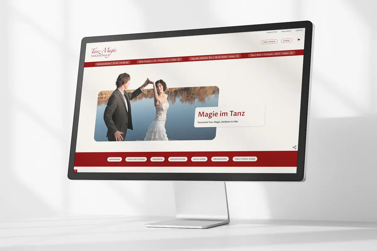 Website Tanzschule – Kursbuchung im WooCommerce-Shop