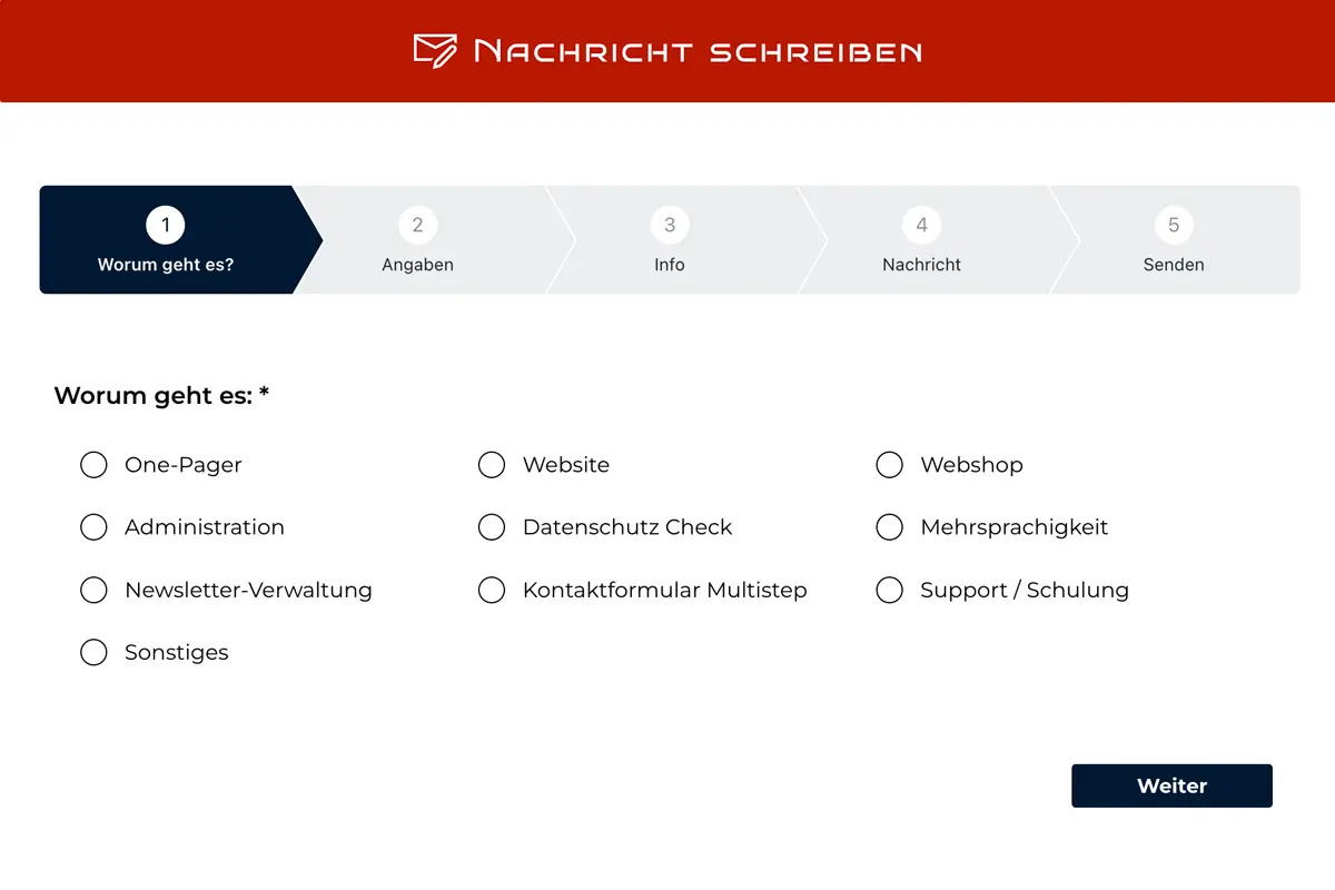 Multistep contact form - netzwerk.design