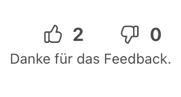 Screenshot ND Feedback Voting: Daumen-hoch- und Daumen-runter-Buttons am Ende eines Posts