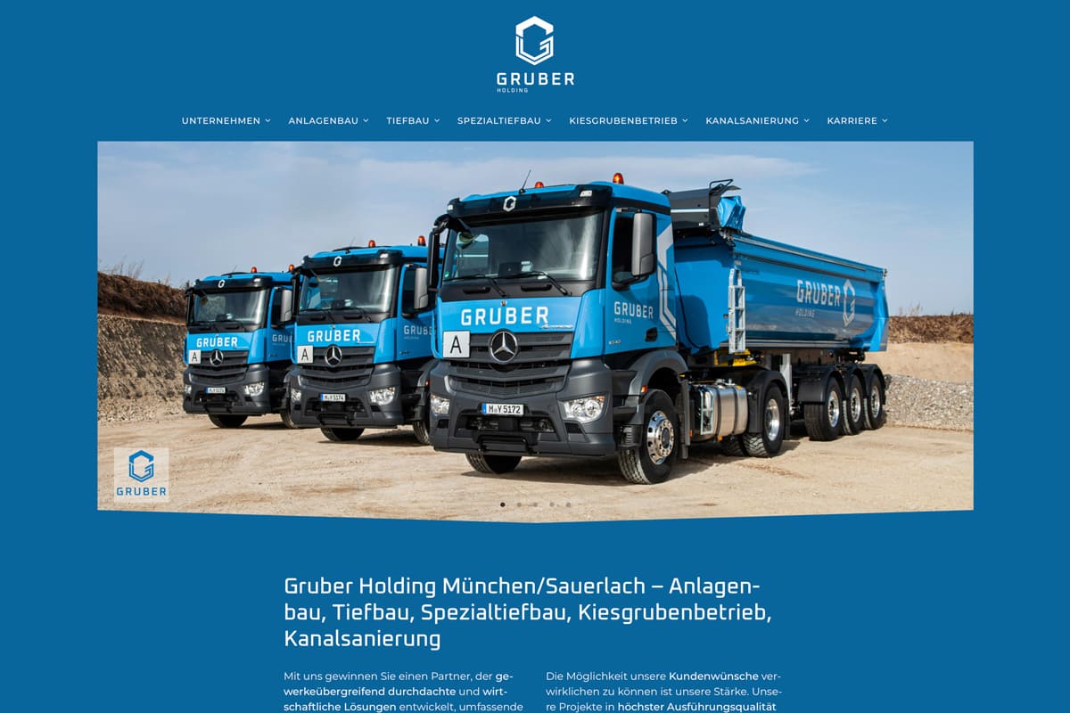 Website GRUBER Holding - netzwerk.design