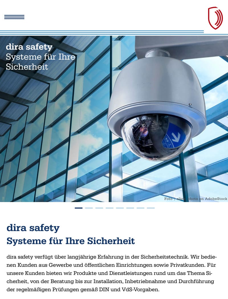 Website Tabletansicht Sicherheitstechnik - wordpress web.design