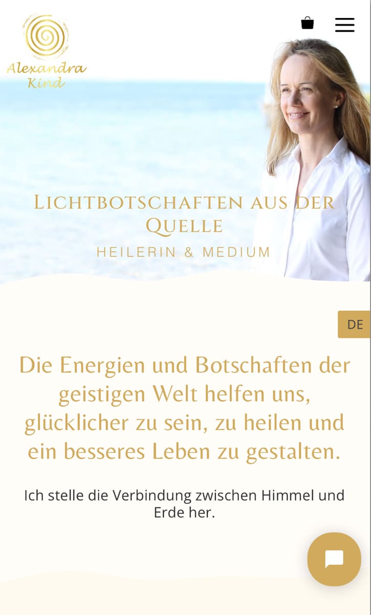 Website Energiearbeit Mobilansicht - wordpress web.design