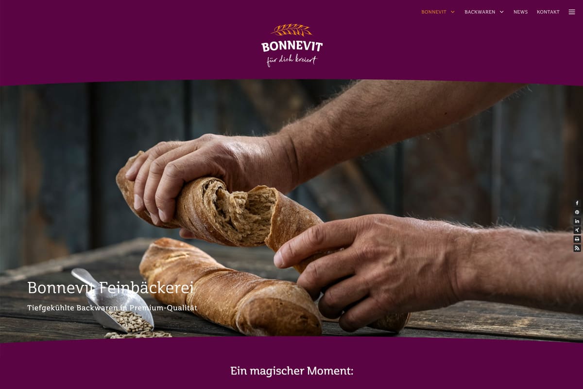 Website Feinbäckerei - wordpress web.design