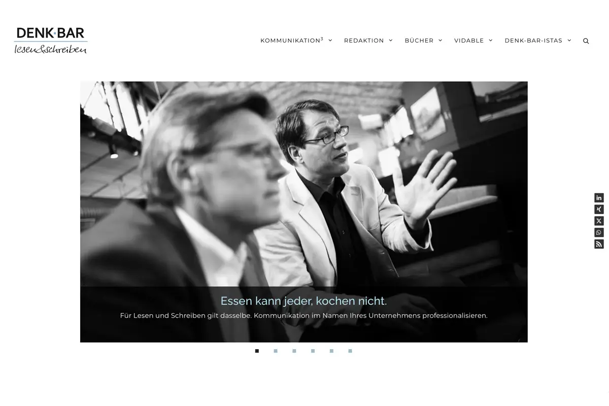Website Kommunikationsagentur Desktopansicht - netzwerk.design