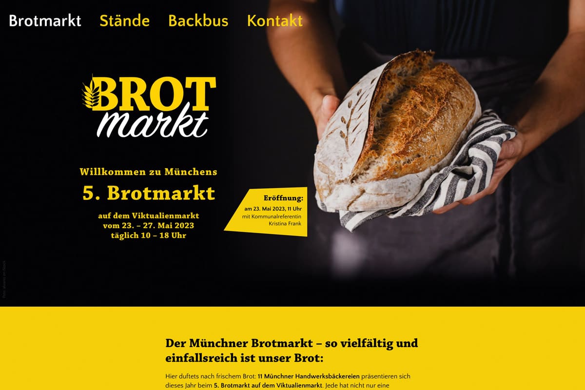 Website Münchner Brotmarkt - wordpress web.design
