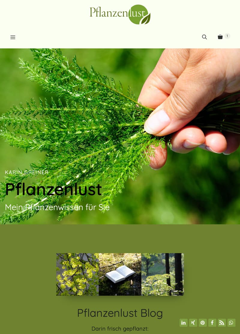 Website Pflanzenlust Blog Shop - wordpress web.design